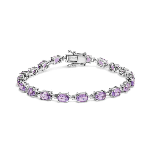 Purple Amethyst Link Bracelet