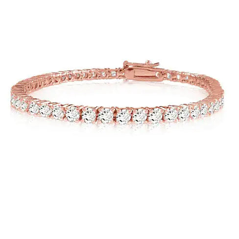 Gold Plated Brilliant Cut and Shine Diamond Bracelet