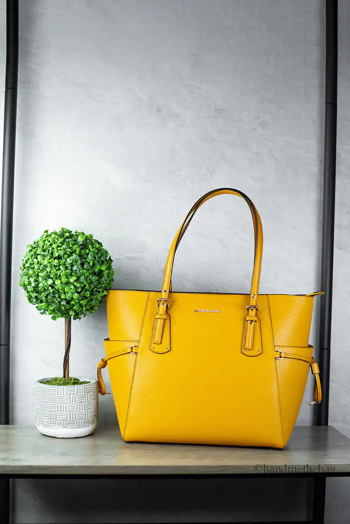 Michael Kors Voyager Marigold Leather Tote