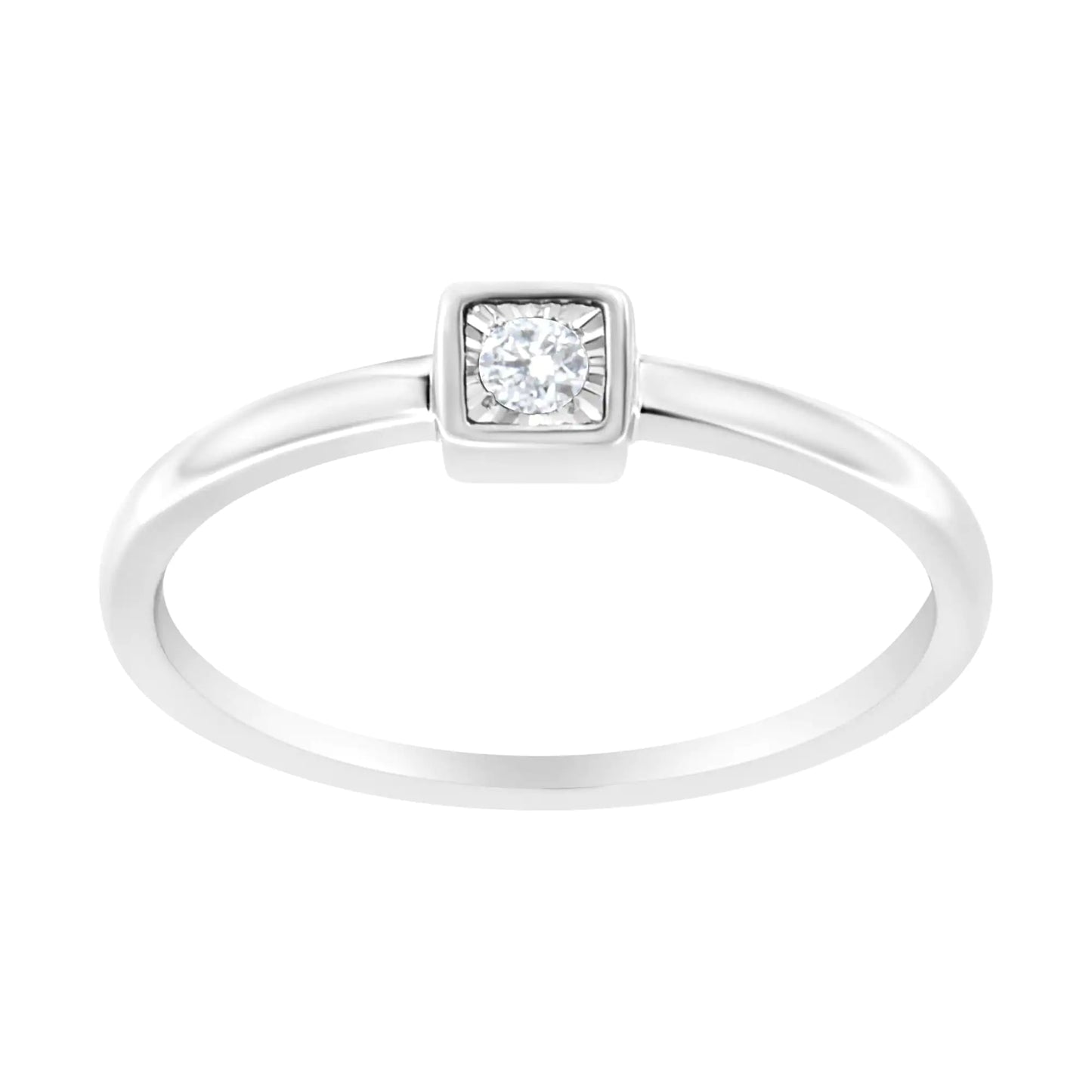 Sterling Silver Miracle-Set Diamond Accent Promise Ring