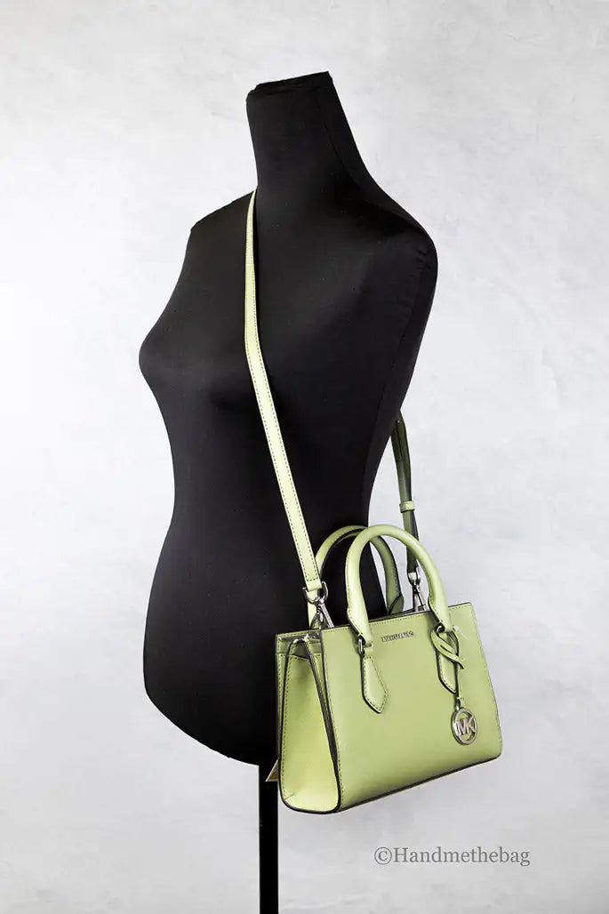 Michael Kors Small Leather Satchel Bag Green