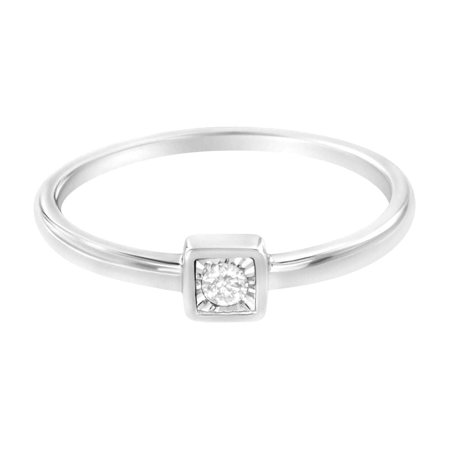 Sterling Silver Miracle-Set Diamond Accent Promise Ring