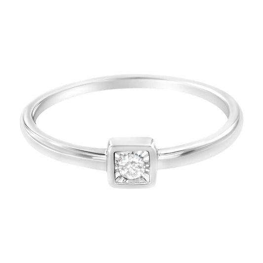 Sterling Silver Miracle-Set Diamond Accent Promise Ring