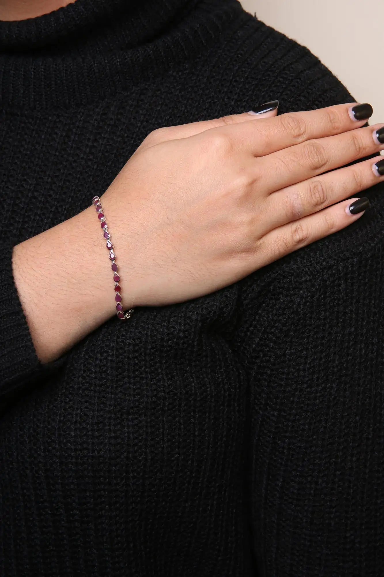 Pink Ruby Link Bracelet