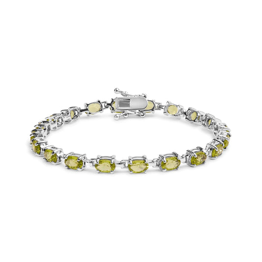 Green Peridot Link Bracelet