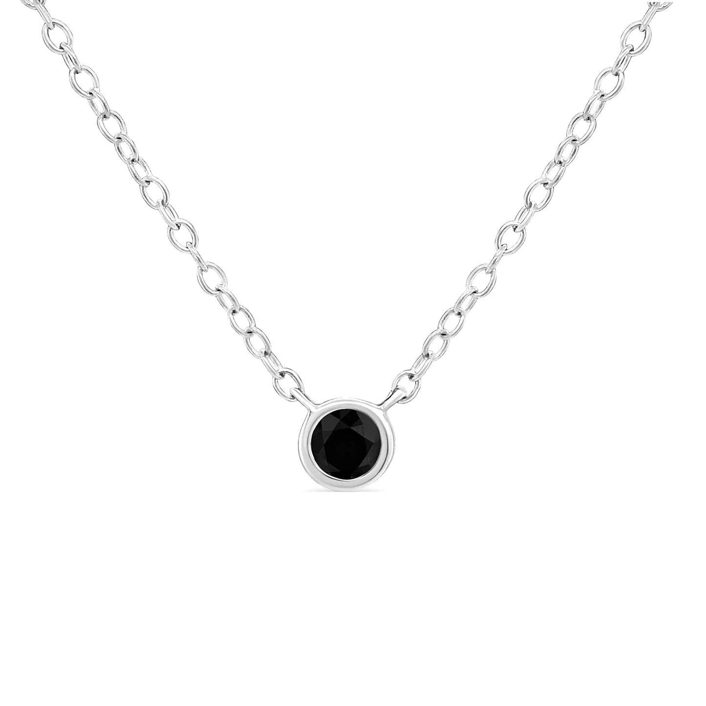 Colored Diamond Suspended Bezel-Set Adjustable Pendant Necklace