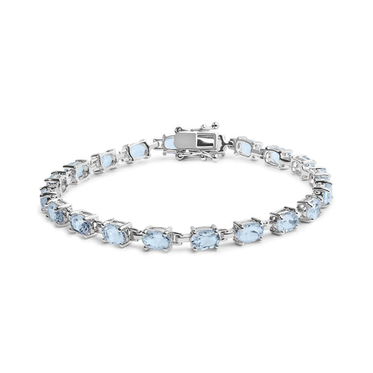 Light Blue Topaz Link Bracelet